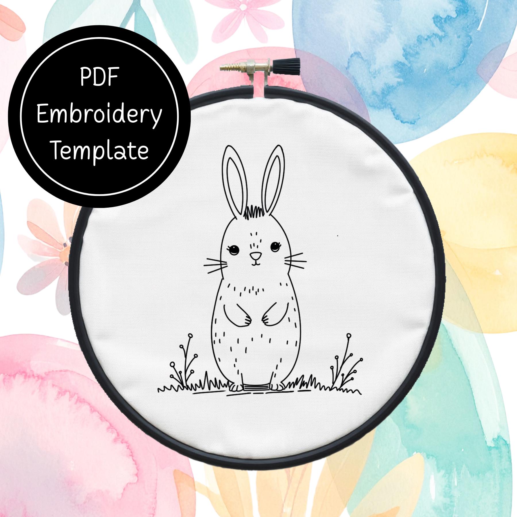Ugly Easter Bunny - Hand Embroidery Template - Instant Download - Etsy