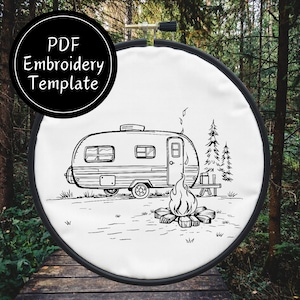 Camper Life Hand Embroidery Pattern DIY Embroidery