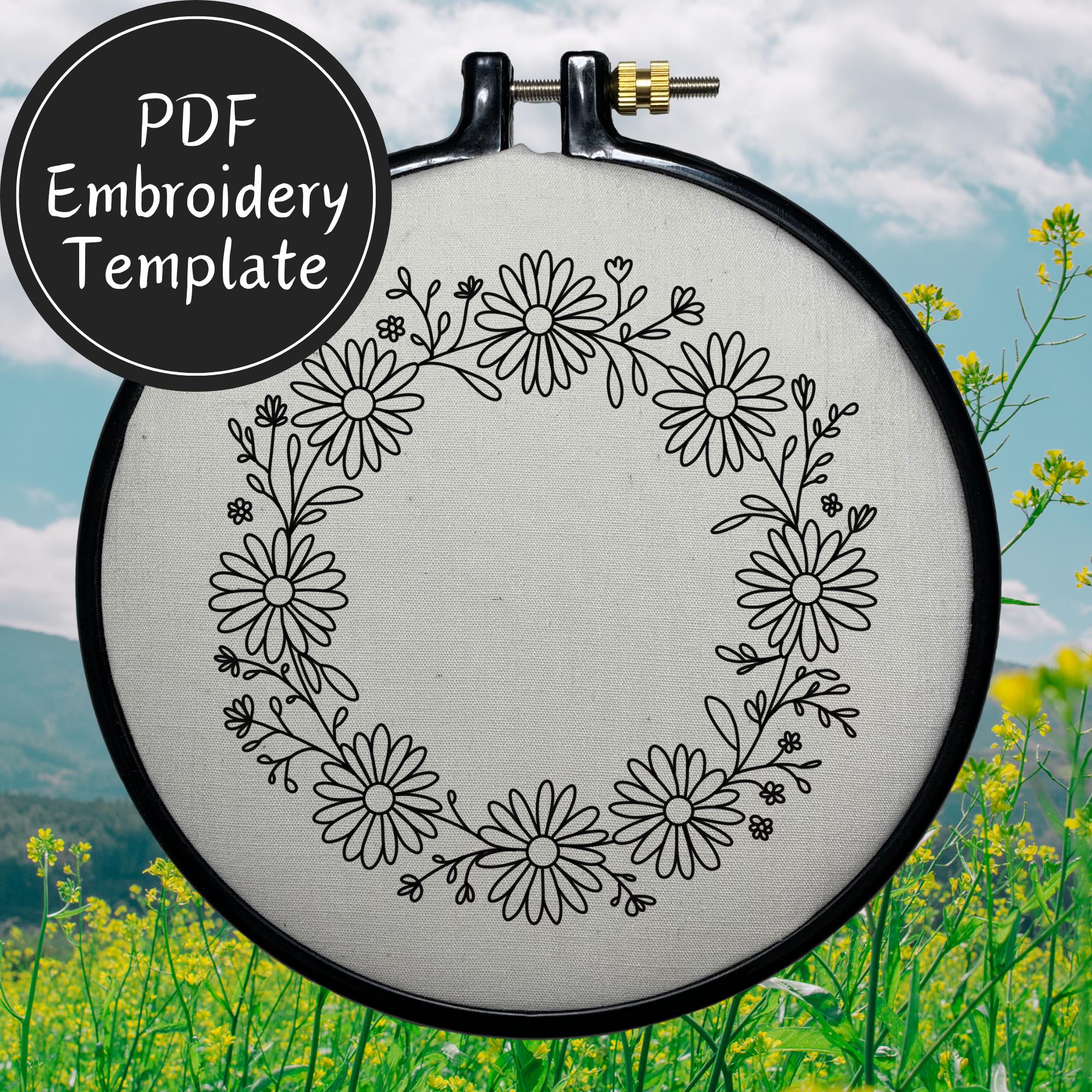 Epp Daisy Chain Pattern Daisy Chain Wreath Hand Embroidery Pattern DIY Embroidery - Etsy