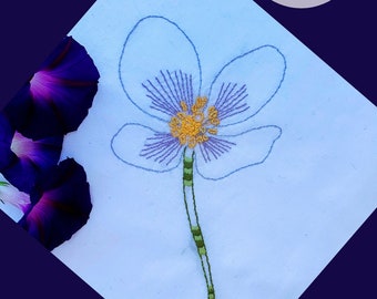 Four Petal Wildflower Hand Embroidery PDF Pattern