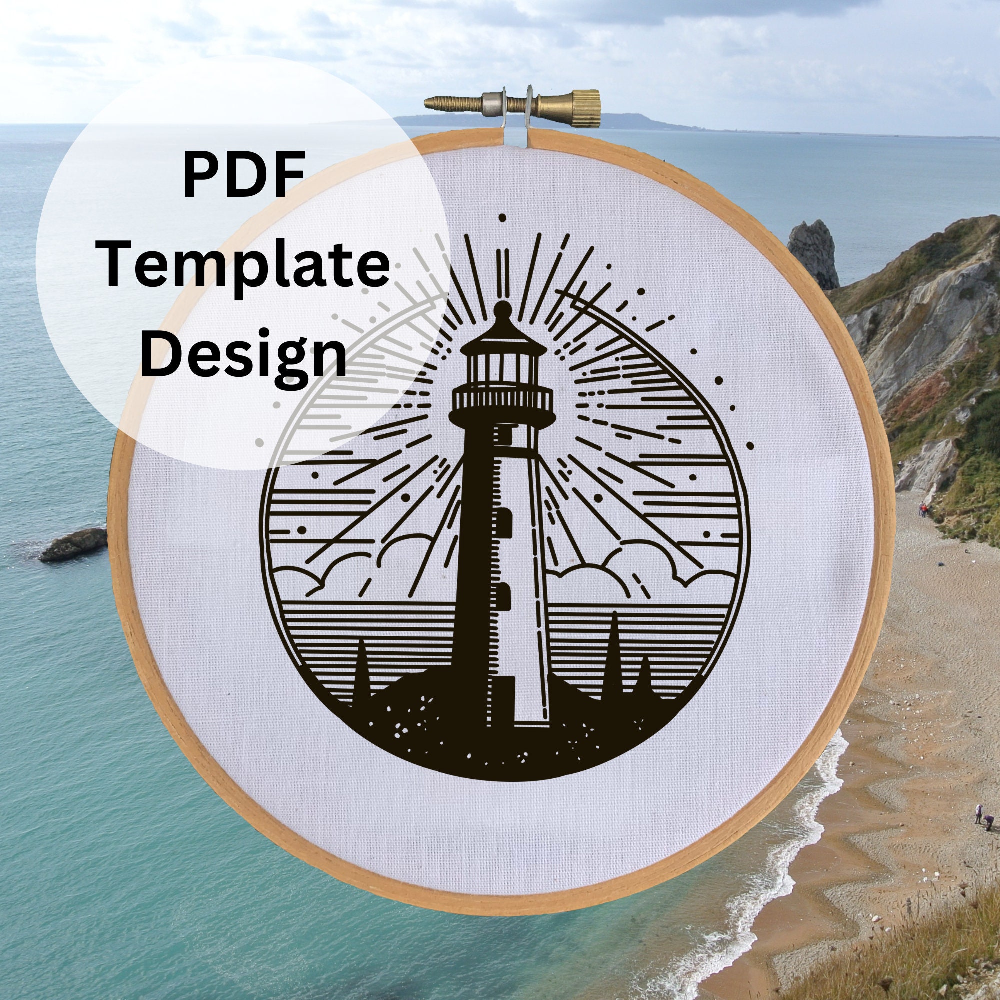 Lighthouse Hand Embroidery Pattern - DIY Design - Etsy