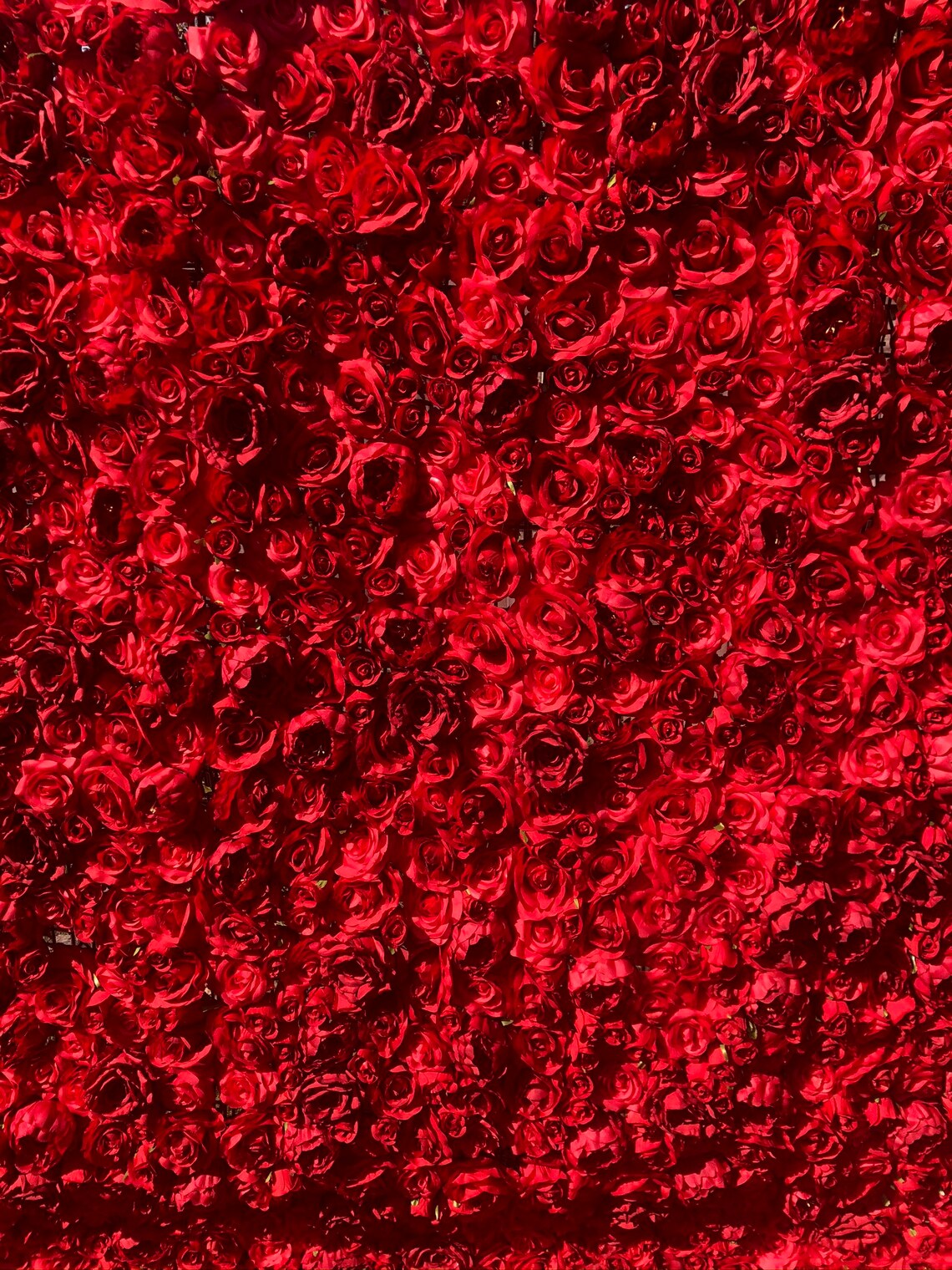 Red Flower Wall Etsy