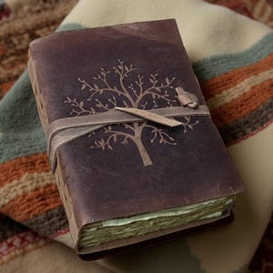 Tree of life A5 leather journal | Tree of Life diary |  Sketchbook  | 220 Thick Vintage Pages | Handmade Leather Journal