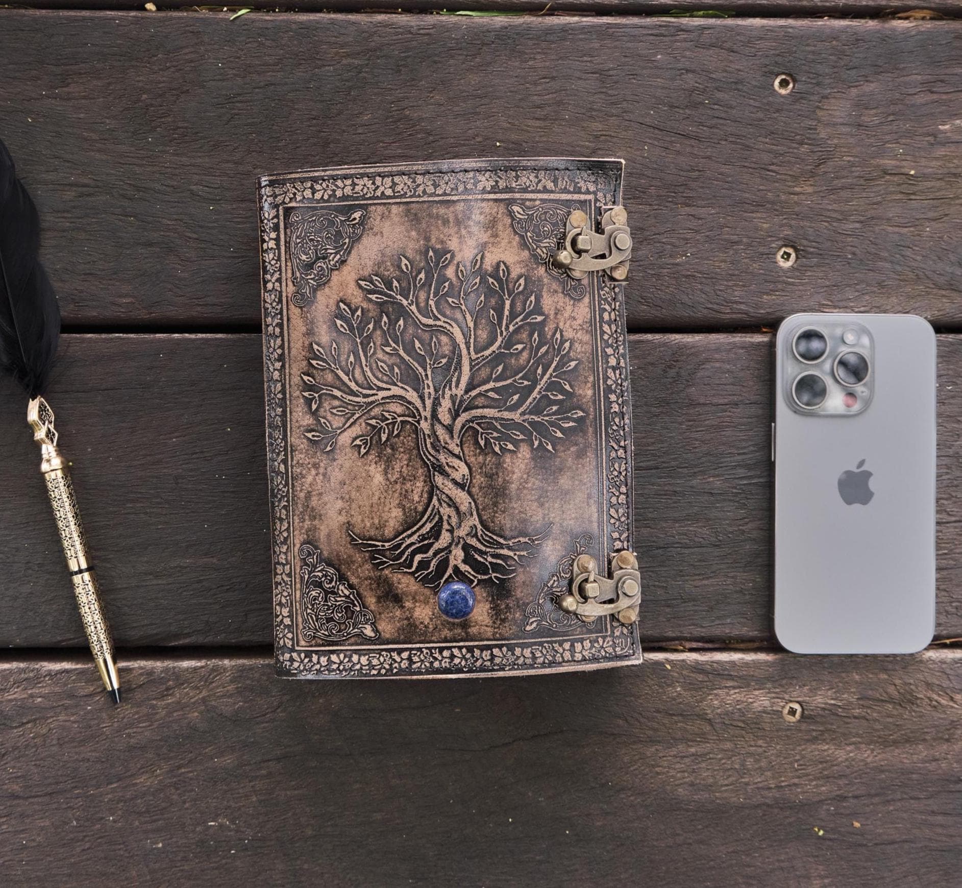 Tree of Life © Leather Journal | Handmade Vintage A5 Notebook | 2 X ...