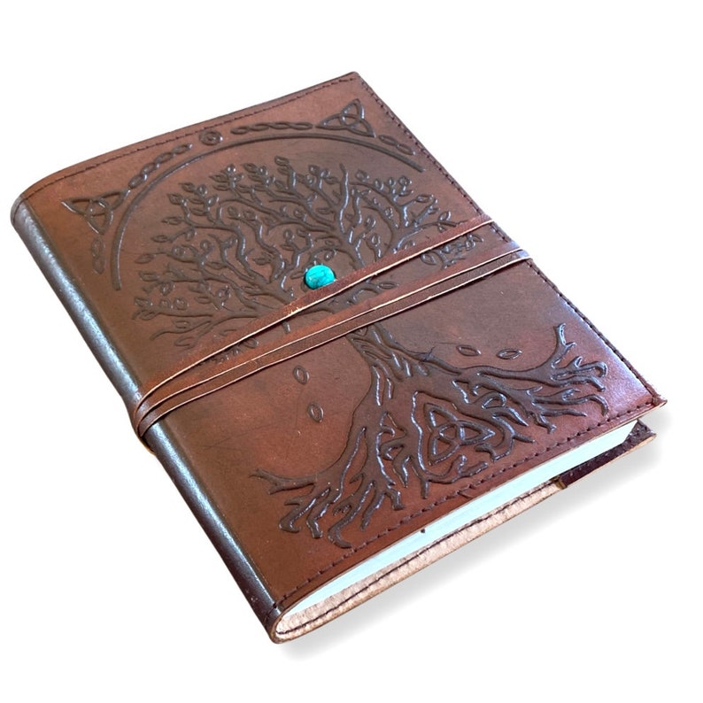 A5 Tree of Life Leather Journal Refillable Journal With 240 Etsy