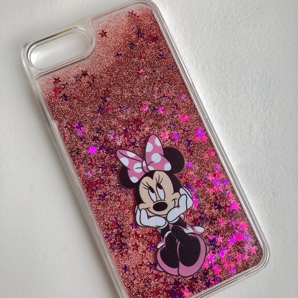 iPhone 8 Plus Disney Minnie Mouse Pink Glitter Case