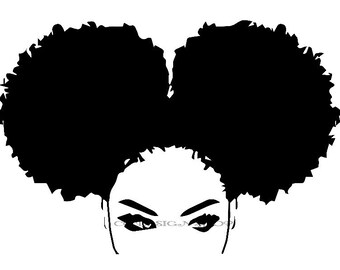 Afro Puff Svg Etsy