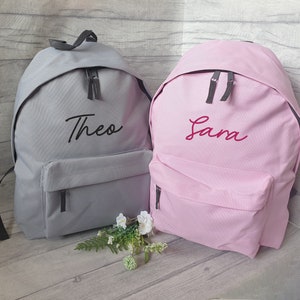 Embroidered Medium School Rucksack, Personalised Sports Bag, Boys, Girls personalised bag, Personalised school bag, Personalised Backpack