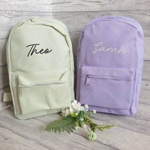 Personalised Small Rucksack, Embroidered, Boys personalised bag, Girls school bag, Personalised school bag, Nursery backpack