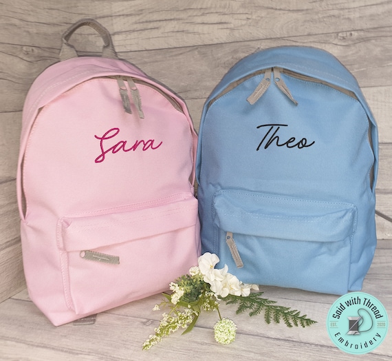 Embroidered Toddler School Backpack, Personalised Small Bag, Boys