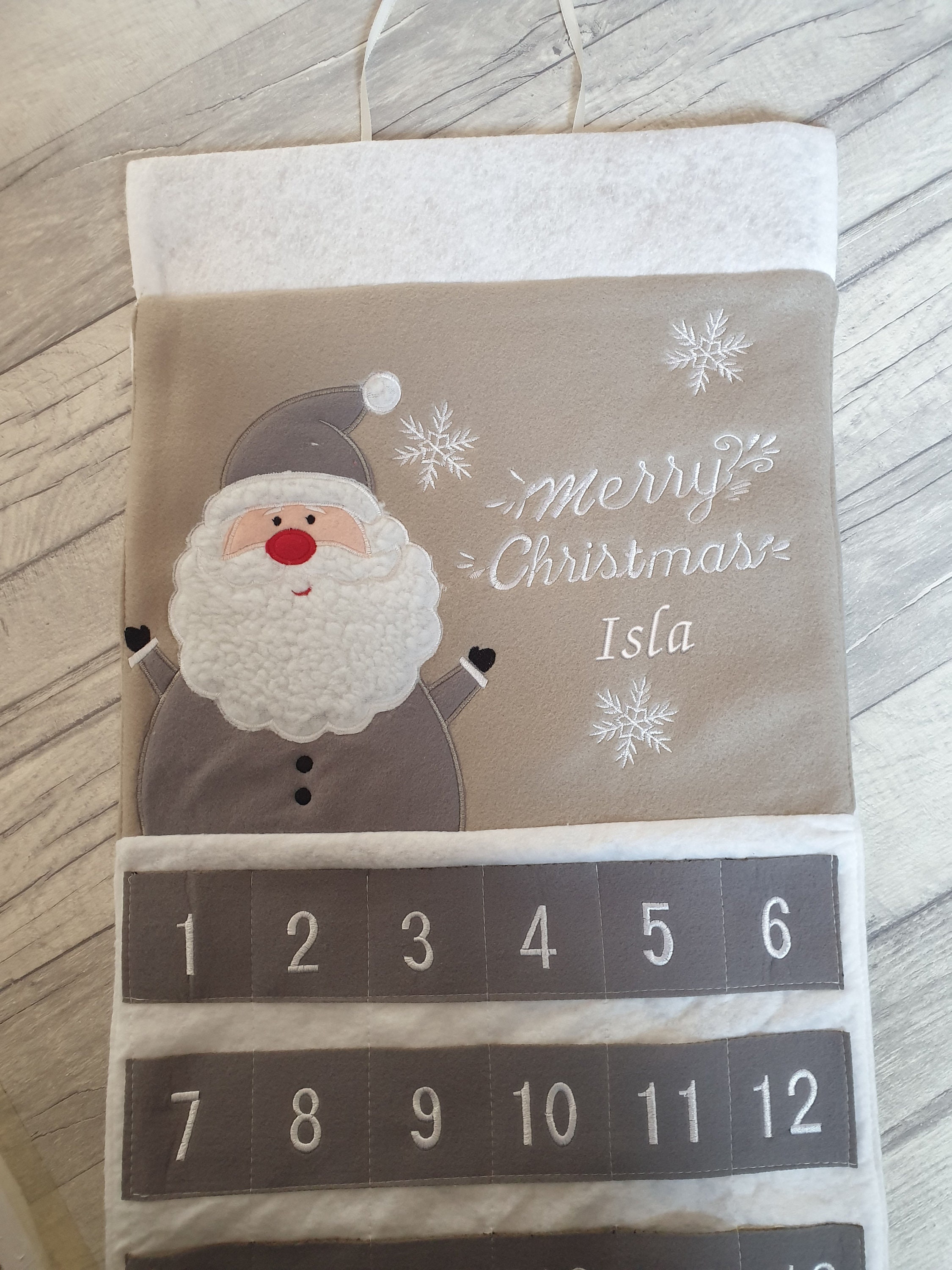 Personalised Deluxe Wall Hanging Advent Calendar Fabric Etsy UK