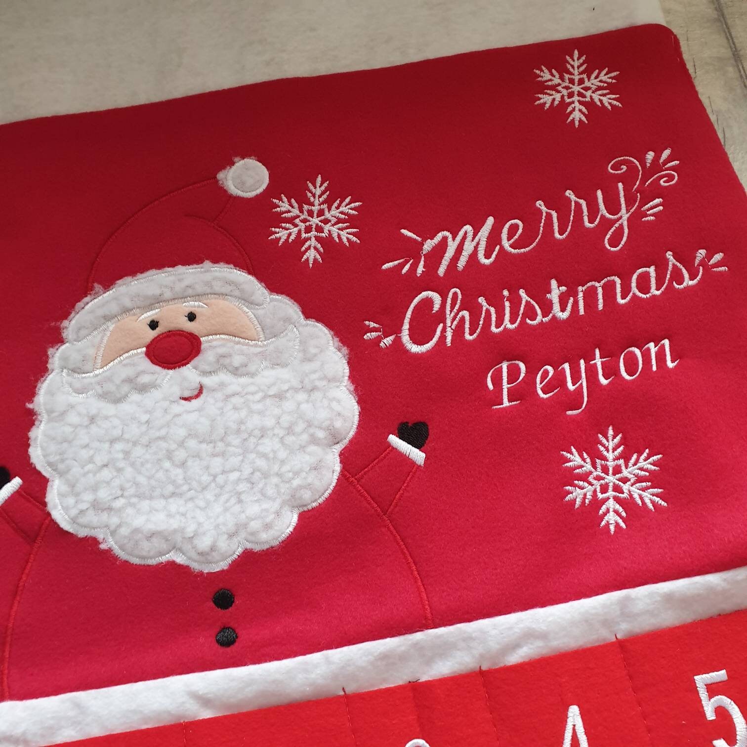 Personalised Deluxe Wall Hanging Advent Calendar Fabric Etsy UK