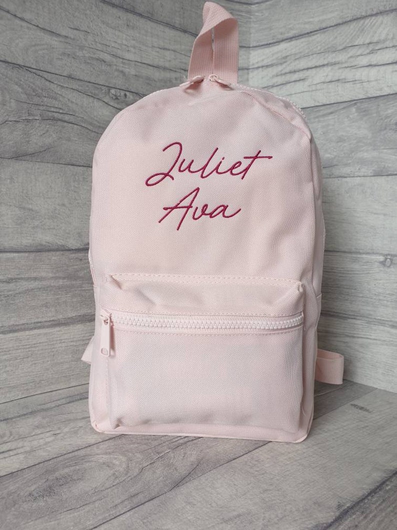 Personalised Small Toddler Rucksack, Embroidered, Boys personalised bag, Girls school bag, Personalised school bag, Nursery backpack image 3