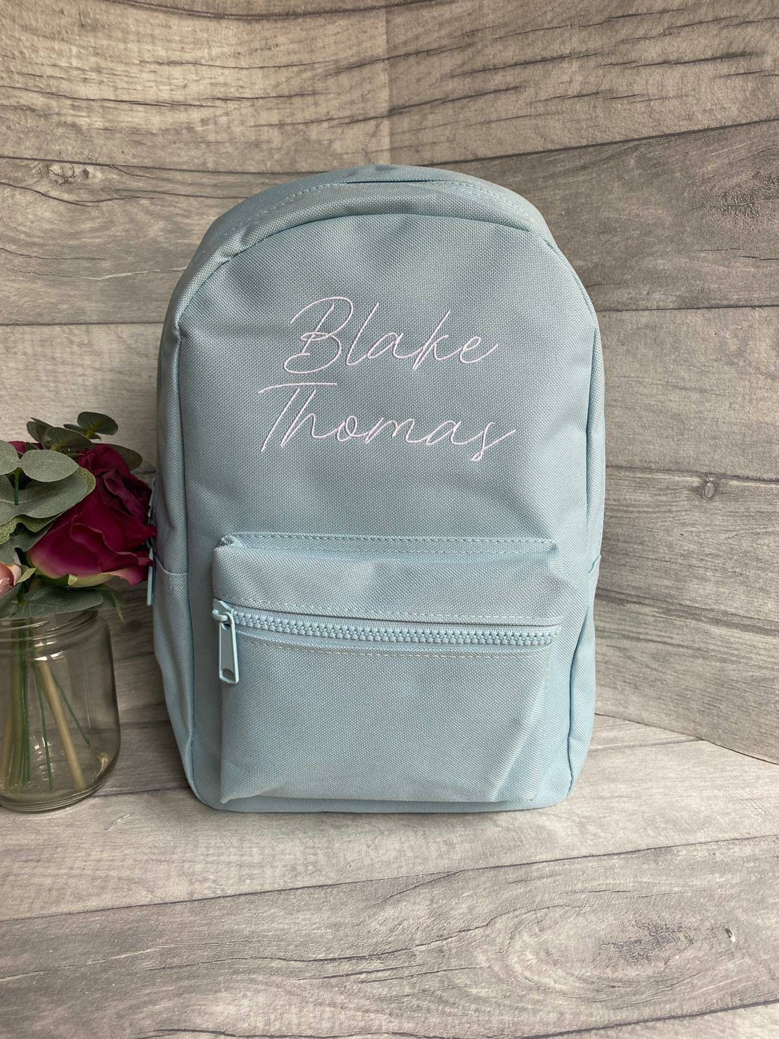 Personalised Small Toddler Rucksack, Embroidered, Boys Personalised Bag