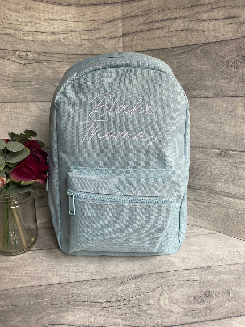 Personalised Small Toddler Rucksack, Embroidered, Boys personalised bag, Girls school bag, Personalised school bag, Nursery backpack image 5