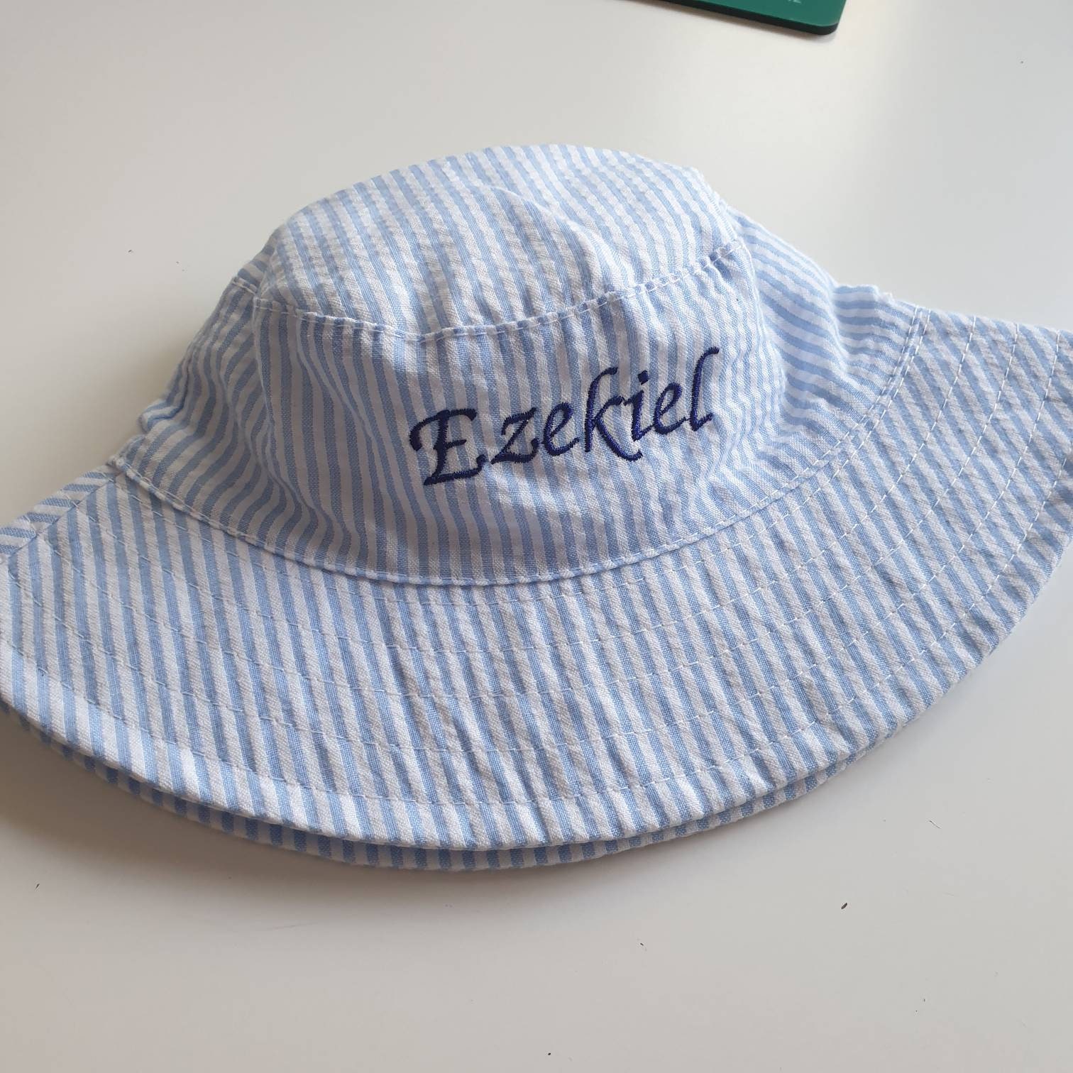 Babyhug Bucket Hat with Sunglasses Applique -Blue main image 1