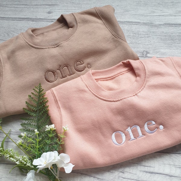 Personalised Birthday Jumper, Embroidered, 1st Birthday Top, 2nd Birthday Sweatshirt