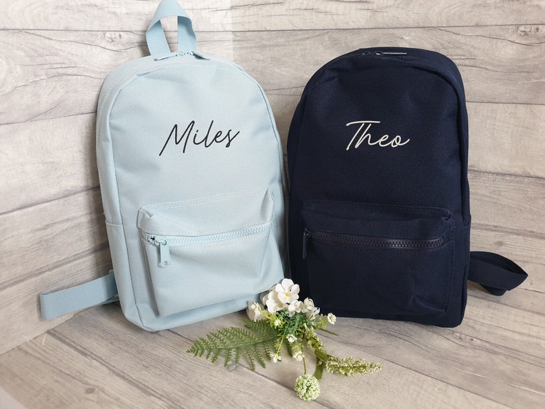 Personalised Small Toddler Rucksack, Embroidered, Boys personalised bag, Girls school bag, Personalised school bag, Nursery backpack image 4