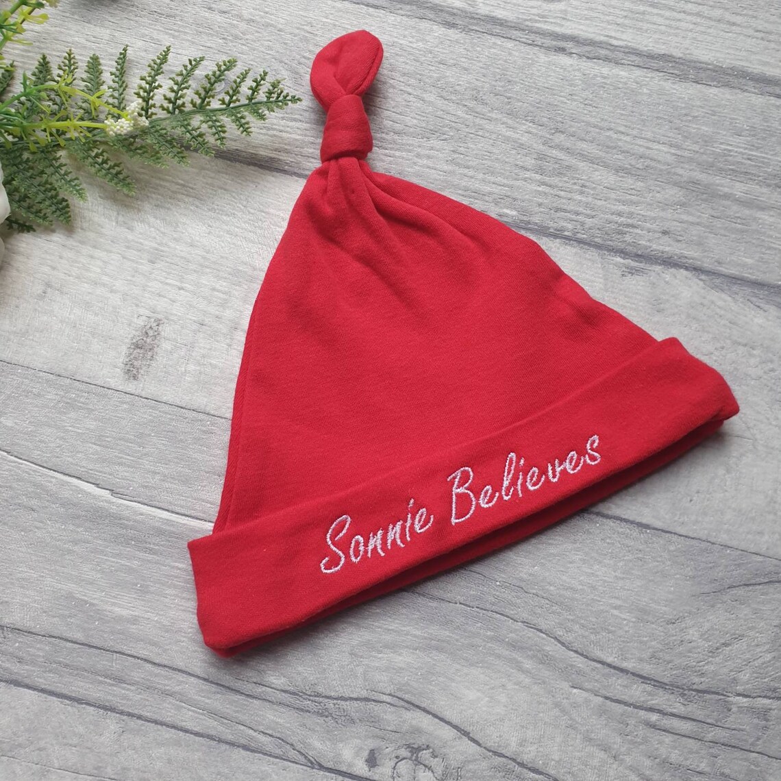 Embroidered Newborn Baby Hat Personalised Knotted Hat for Etsy