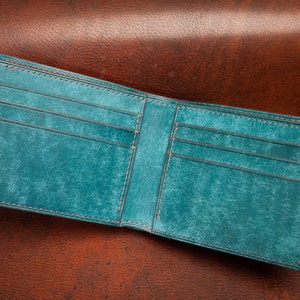 Carteira Bifold Clássica Masculina Pueblo & Nappa Tabacco Couro Porta-cartões Feito à Mão