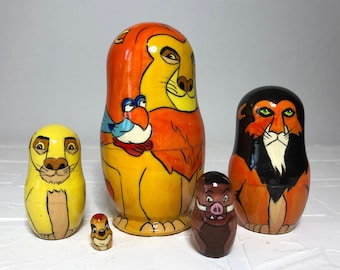 lion king nesting dolls