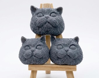 Cat Lover Gift, Little Cat Face Vegan Soap Gift Set, Feline Present, Pet Decor