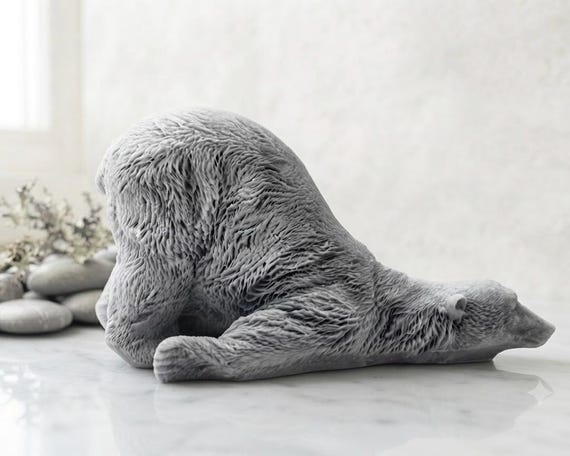 Polar Bear Gift, Handmade Vegan Soap, Animal Lover Gift, Winter Wildlife Decor