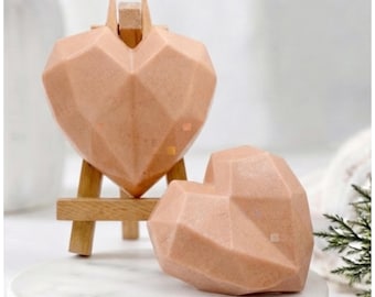 Handmade Heart Vegan Soap Gift Set, Romantic Valentine's Day Present