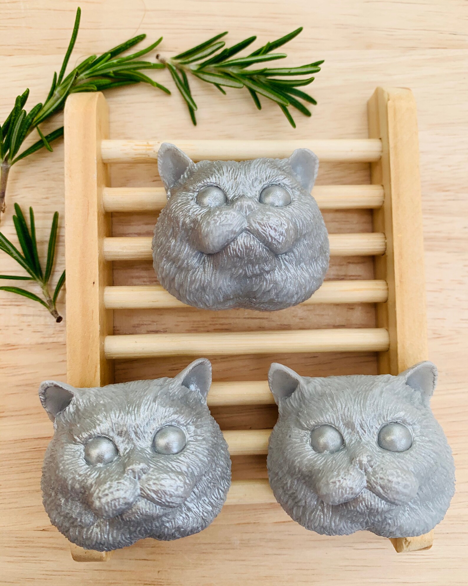 Set of 3 Cat Hand Soaps 70g Gift Boxed. Vegan / SLS Free/ Etsy UK