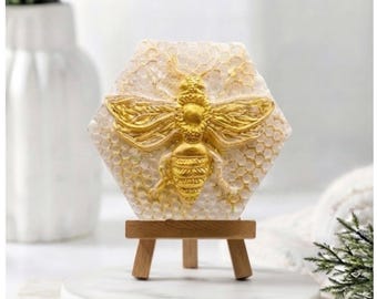 Bee Lover Gift - Queen Bee Honeycomb Vegan Soap