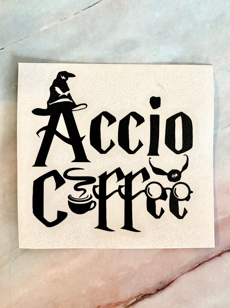 Download Harry Potter Inspired Accio Coffee Vinyl Decal Sticker Etsy