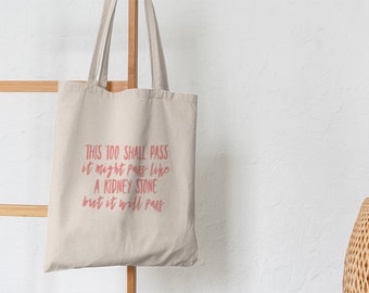 This Too Shall Pass Funny Eco-friendly Cotton Canvas Tote - Etsy This Too Shall Pass Funny Eco-friendly Cotton Canvas Tote - Etsy