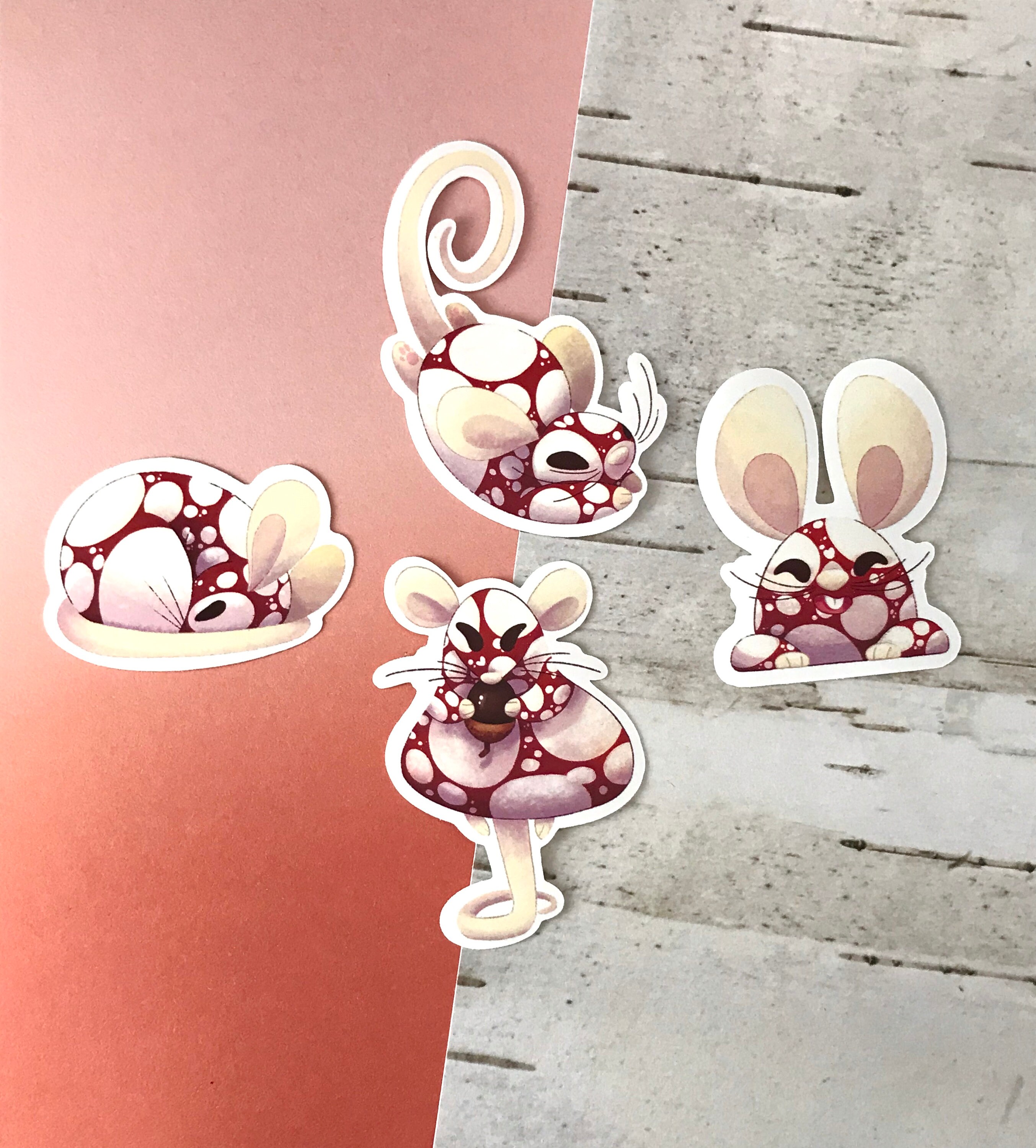 Mouse Sticker Pack Animal Sticker Set Vinyl Laptop Stickers Etsy