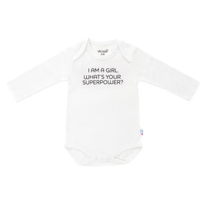Organic Long Sleeve Baby Bodysuit | Girl | Organic Cotton | Printed | Baby clothes