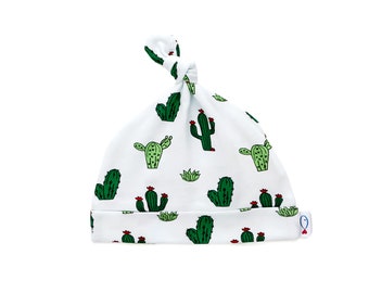 Organic baby hat | Cactus | Knotted baby hat | Newborn hat | Organic cotton baby hat