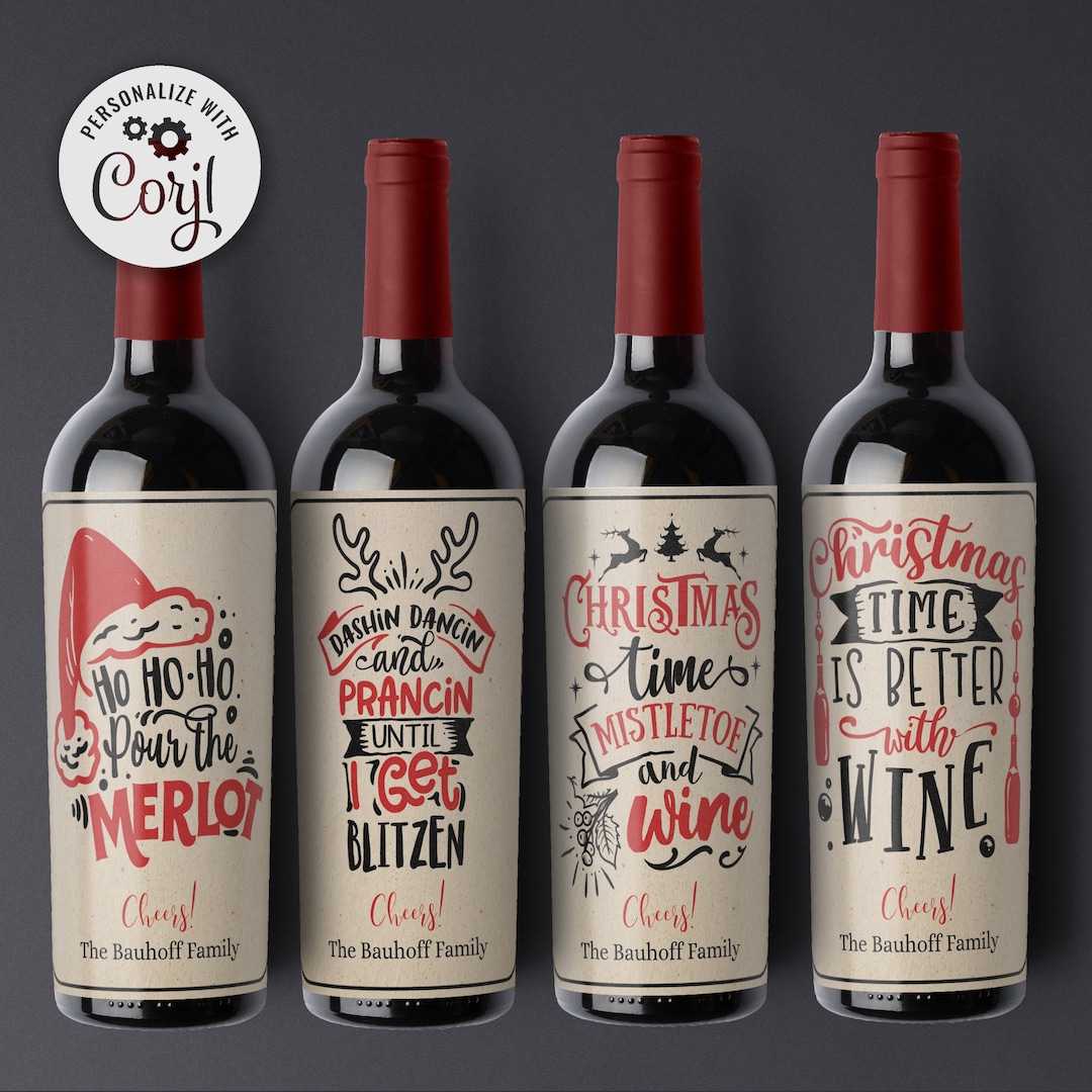 christmas-gift-wine-label-template-digital-download-wine-labels-christmas-wine-labels-editable-wine-labels-print-your-own-wine-labels-etsy