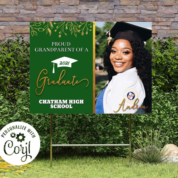 Senior Graduation Yard Sign Template, CHANGE COLORS, Yard Sign Template, Graduation Yard Sign, Yard Sign, Senior Yard Sign 2021, Graduation