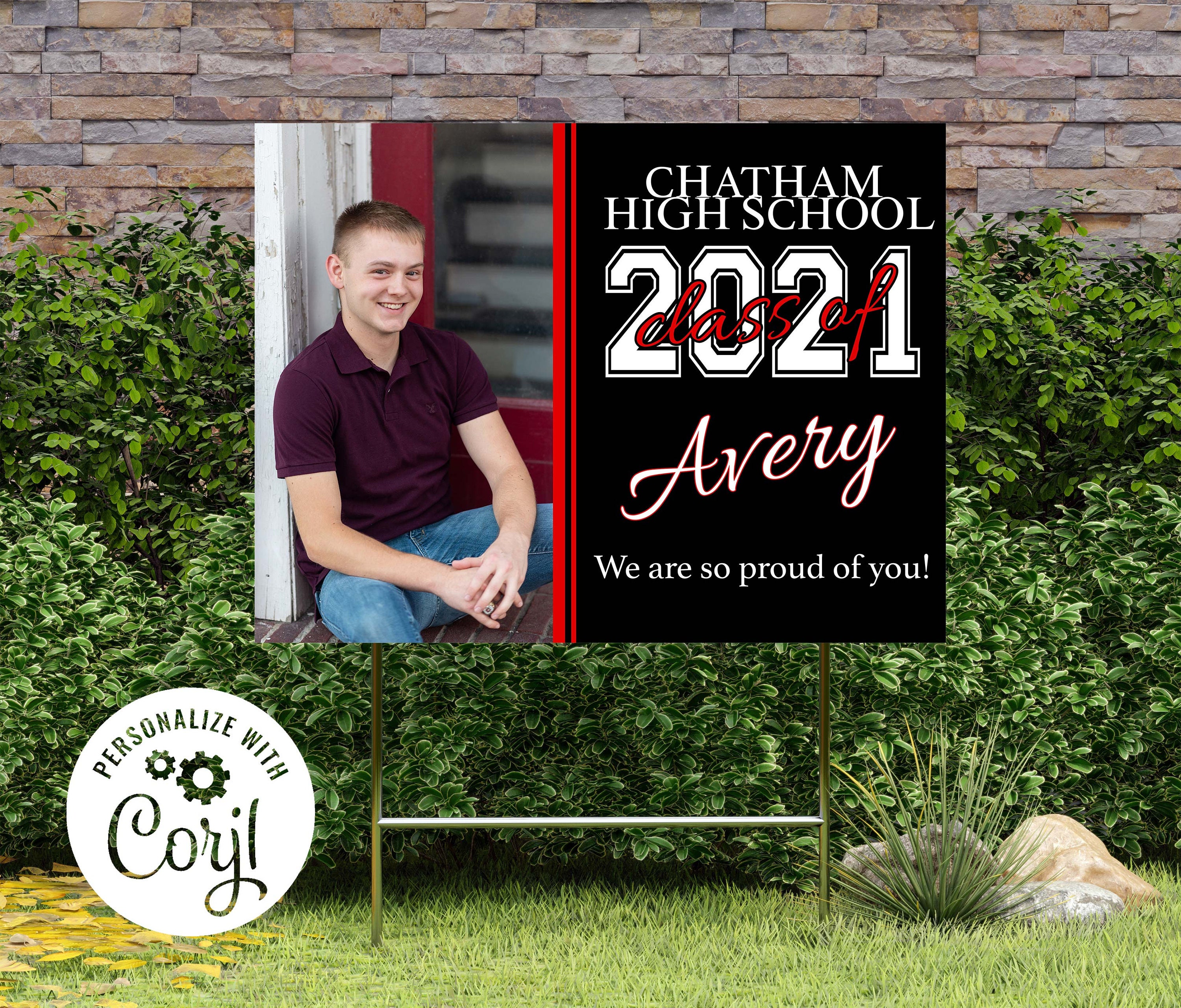 Senior Graduation Yard Sign Template CHANGE COLORS Yard Sign Etsy Canada