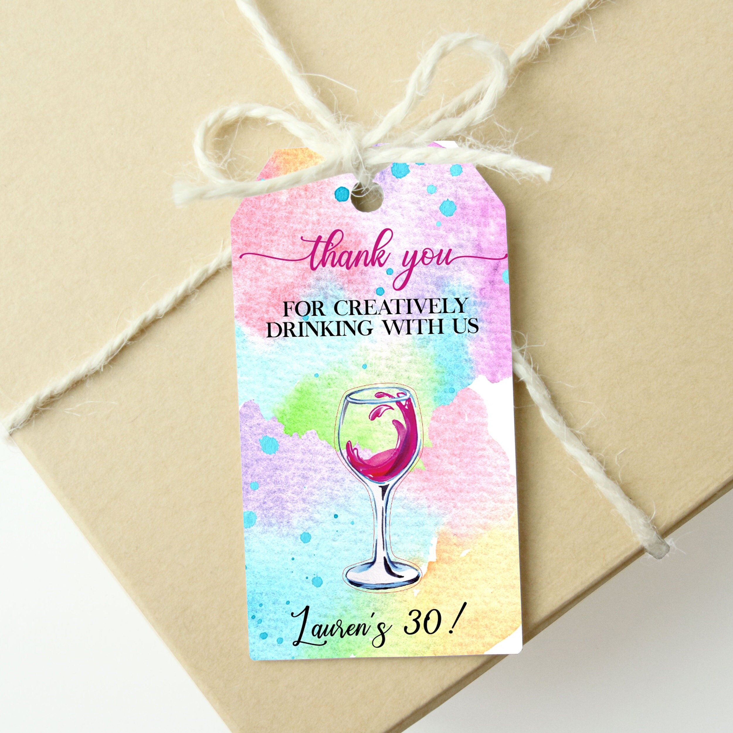 Paint and Sip Party Templates, Paint and Sip Invitation, Mini Wine Label, Gift Tag, Chip Bag