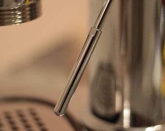 La Pavoni Lever long single hole steam tip extender Stainless or Gold