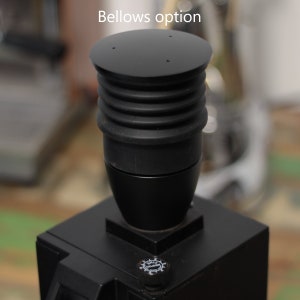 Eureka Mignon black aluminium combo - low hopper with cap + silicone bellows for coffee grind blow up