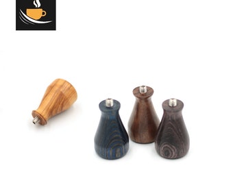 La Pavoni Stampfer mit handgefertigtem Holzgriff aus Olive, Walnuss oder Skateboard Holz