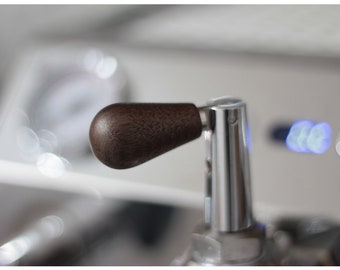 Coffee Sensor handgefertigte individuelle Mengenregelvorrichtung WALNUT oder OLIVE Holzgriff, verchromtes Messing Messingkorpus/Stütze NICHT im Lieferumfang enthalten