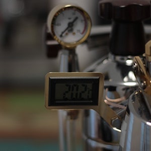 La Pavoni Lever Europiccola or Professional / Olympia Cremina Gold Brass support leg or connector for installing thermometers or sensors