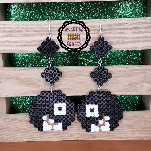 Mario Chomp Chain Inspired Statement Dangle Earrings