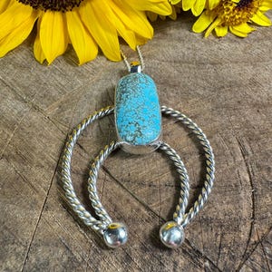 No. 8 Turquoise Simple Squash Blossom