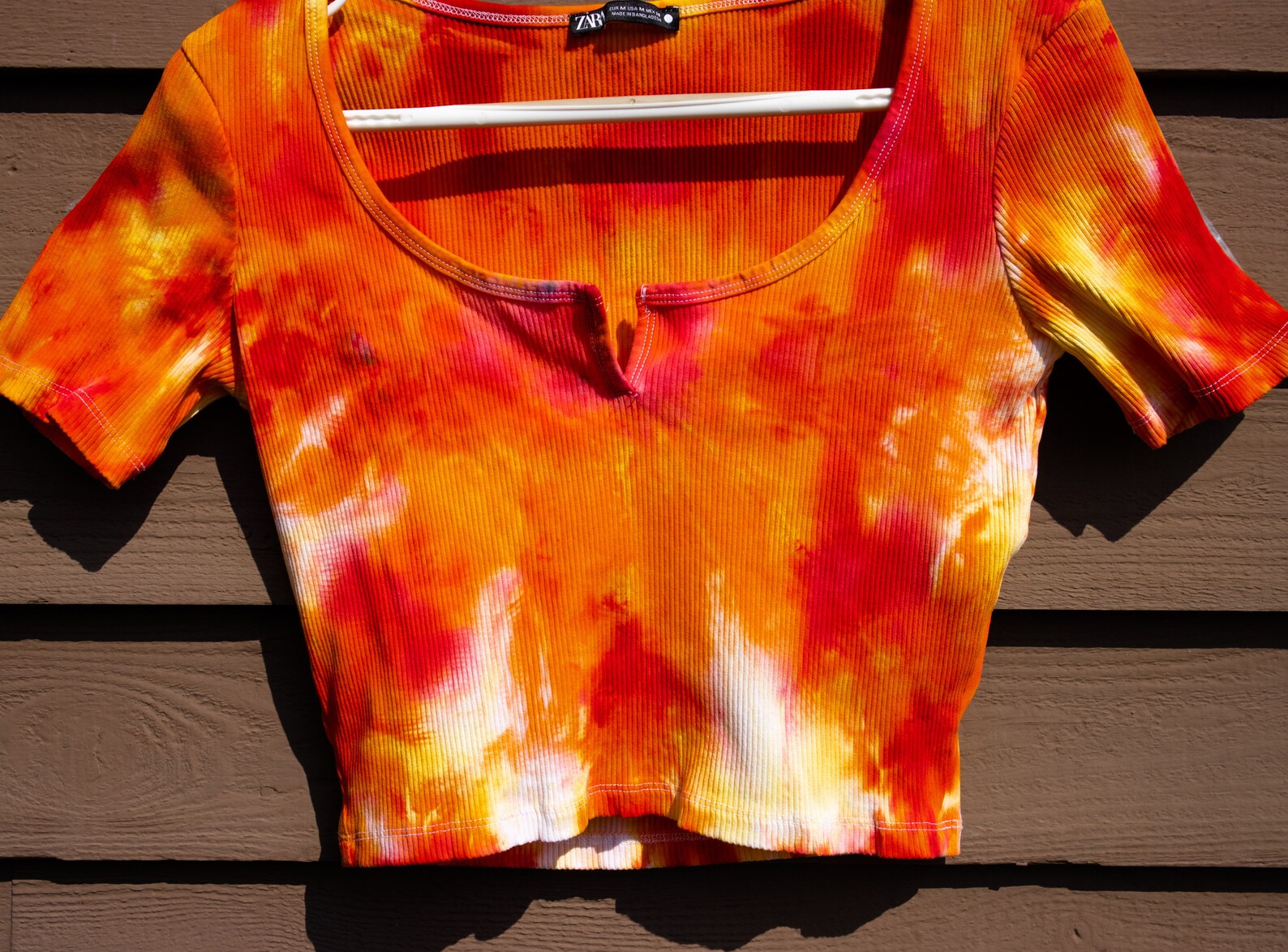 Sunburst Orange and Yellow Tie Dye Zara Crop Top Reverse Tie | Etsy