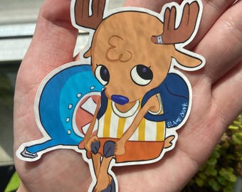 Bashful chopper - matte sticker