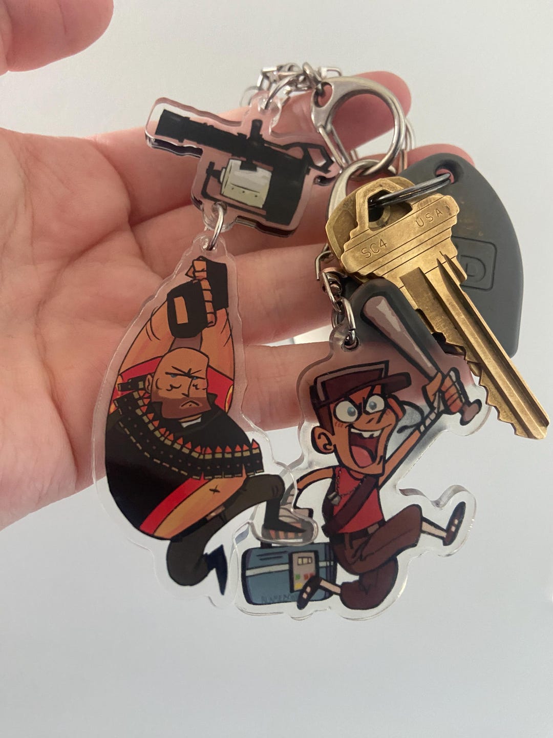 Tfp Keychains Team Fortress 2 Heavy Keychain: Double-sided Acrylic - Etsy