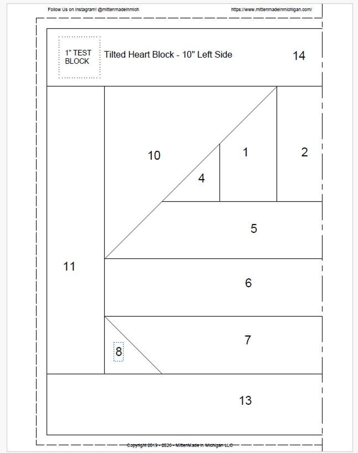 FPP - Print Your Own - 7 Sizes! - Heart Block - Two Styles - Mug Rugs ...